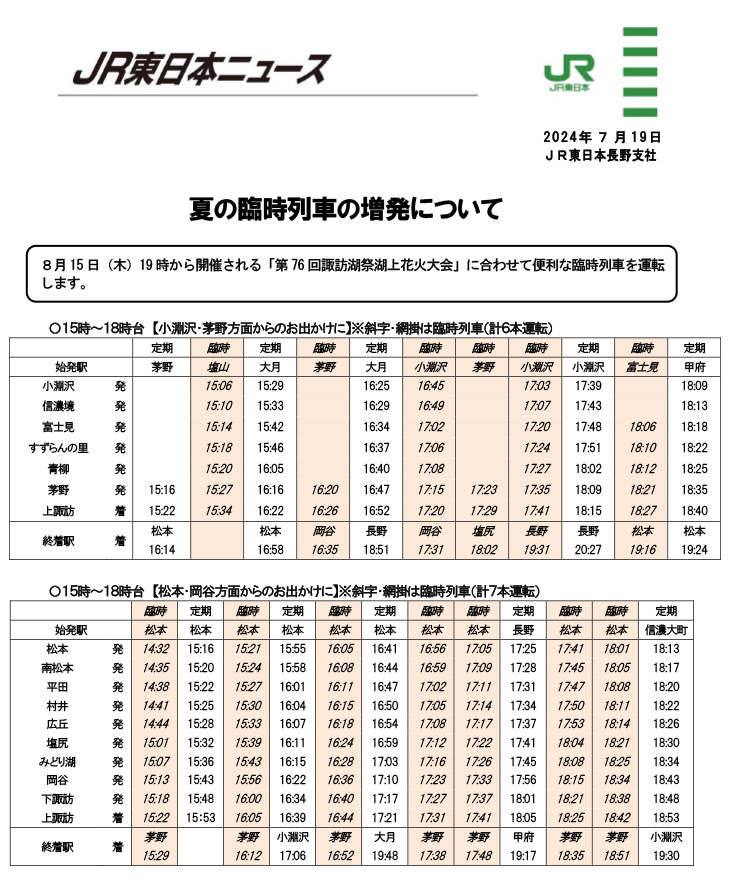 列車時刻表1